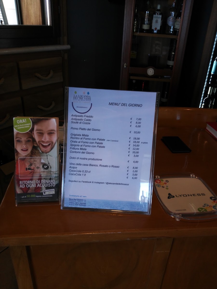 Menu La Locanda Dei Tre Sassi-7